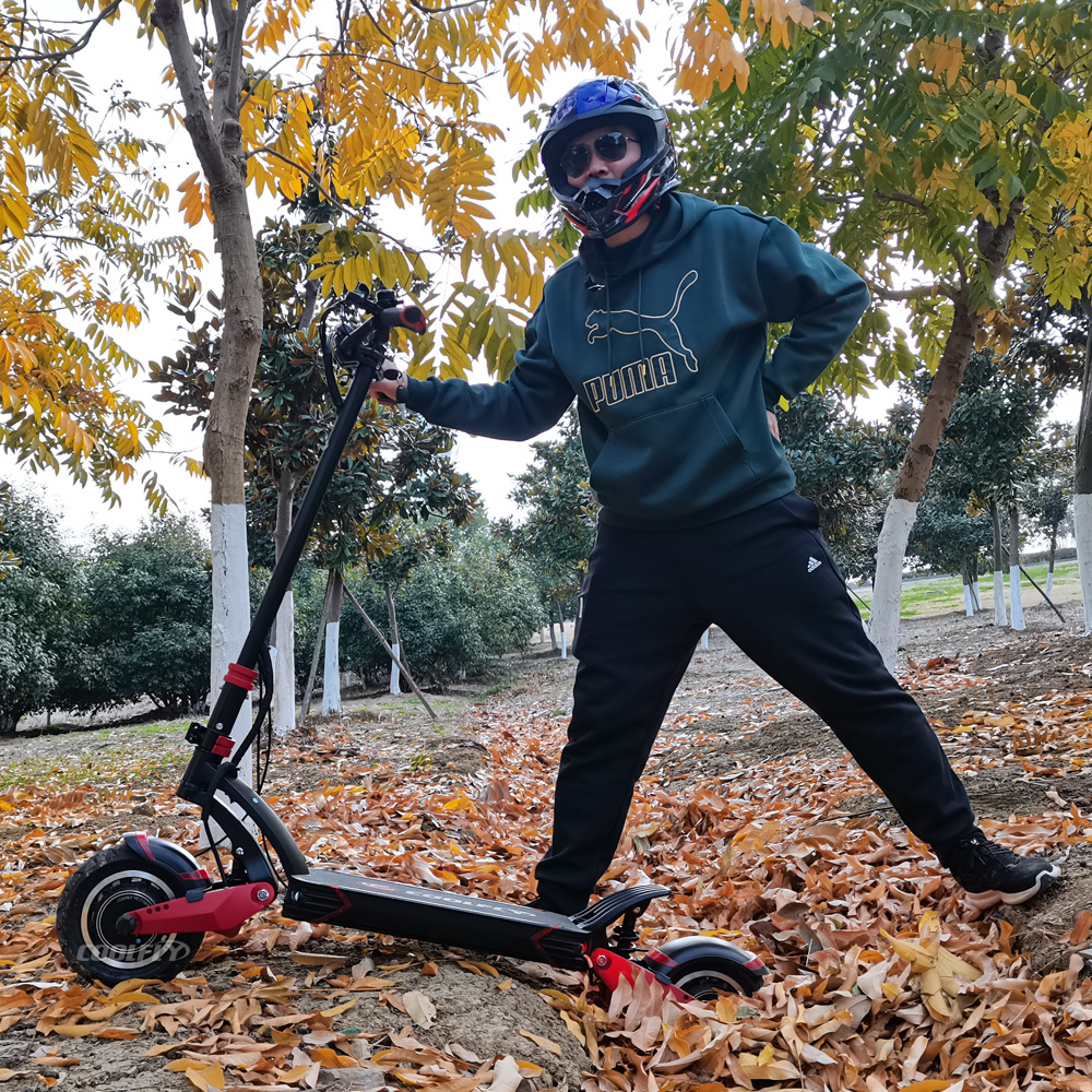 FLY-D10-2 52V 2000-2600W 18.2AH e scooter Off Road Dual Motors Off Road Electric Folding Scooter 